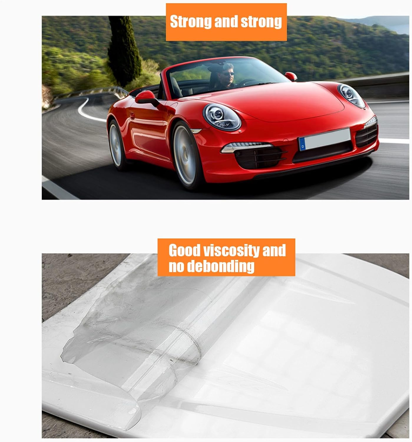 Jlobnyiun Clear Paint Protection Film - Non-Yellowing Automotive Protection Film,19.6X78.7In High-Gloss Uv-Resistant Anti-Scratch Cover for Boat RV Exterior Care Daily Driver Maintenance image number 2