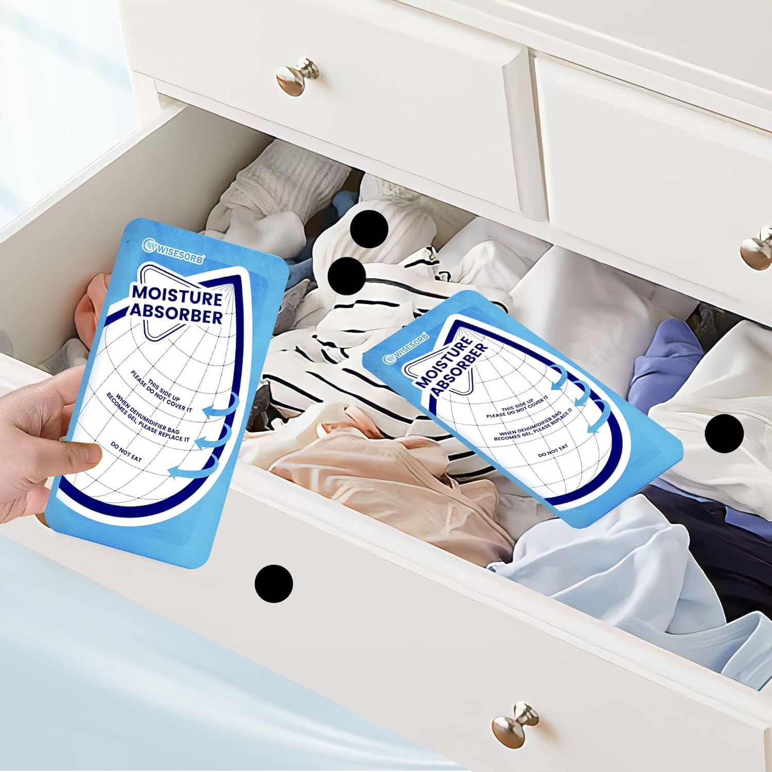 Wisesorb 25 Gram Moisture Absorbers, 20 Packs Dehumidifier Bags for Bathrooms, Basements, Rvs, Humidity Packets for Closet image number 3