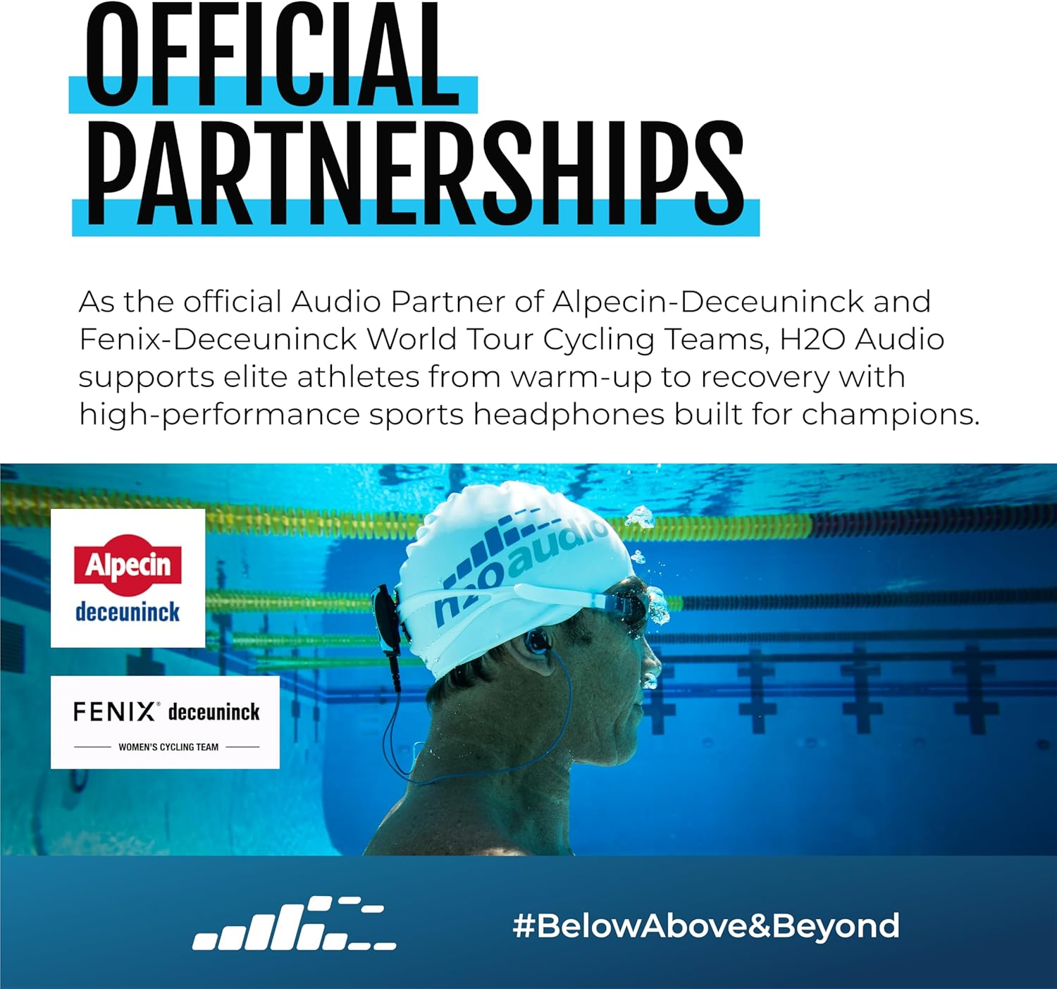 H2O Audio Surge S+ Waterproof Sport Headphones, (Short Cord Design) &ndash; In-Ear Sweatproof Earbuds for Swimming, Running, Cycling &ndash; IPX8 Waterproof, Compatible with Ipods & MP3 Players image number 3