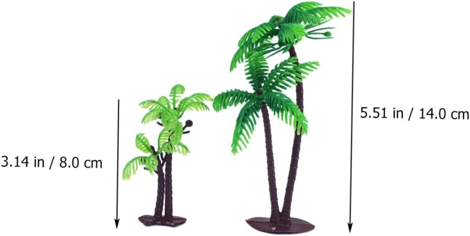 8Pcs Coconut Tree Birthday Cake Cards Creative Paper Decor Insert for Birthday Dance Party Festival Occasions image number 3