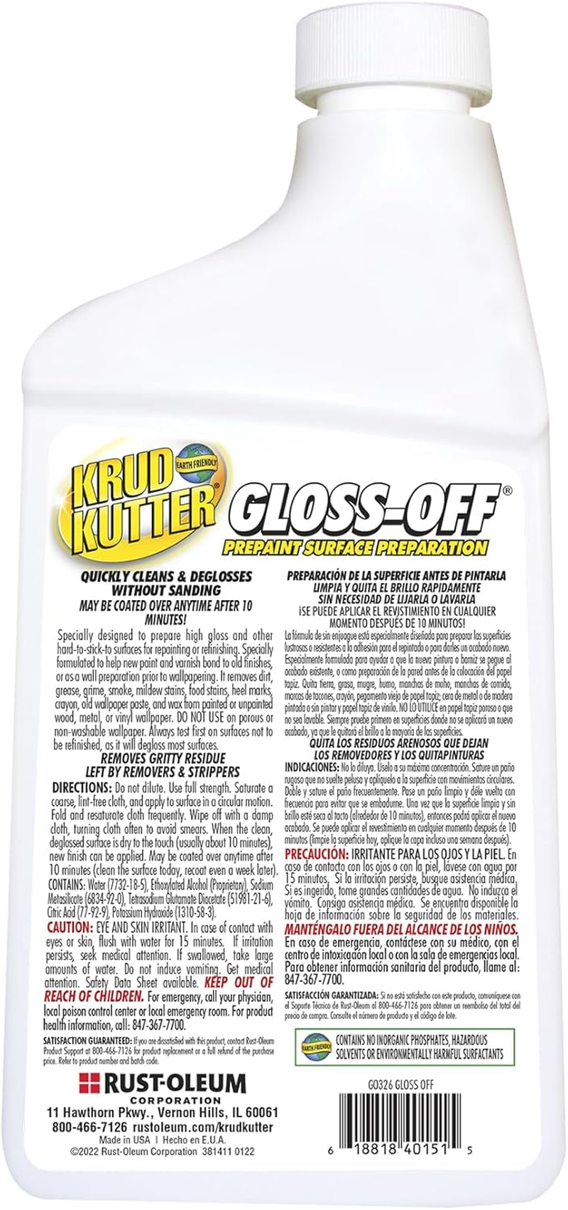 Rust-Oleum GO326 Krud Kutter Gloss-Off Prepaint Surface Preparation, 32 Oz image number 2