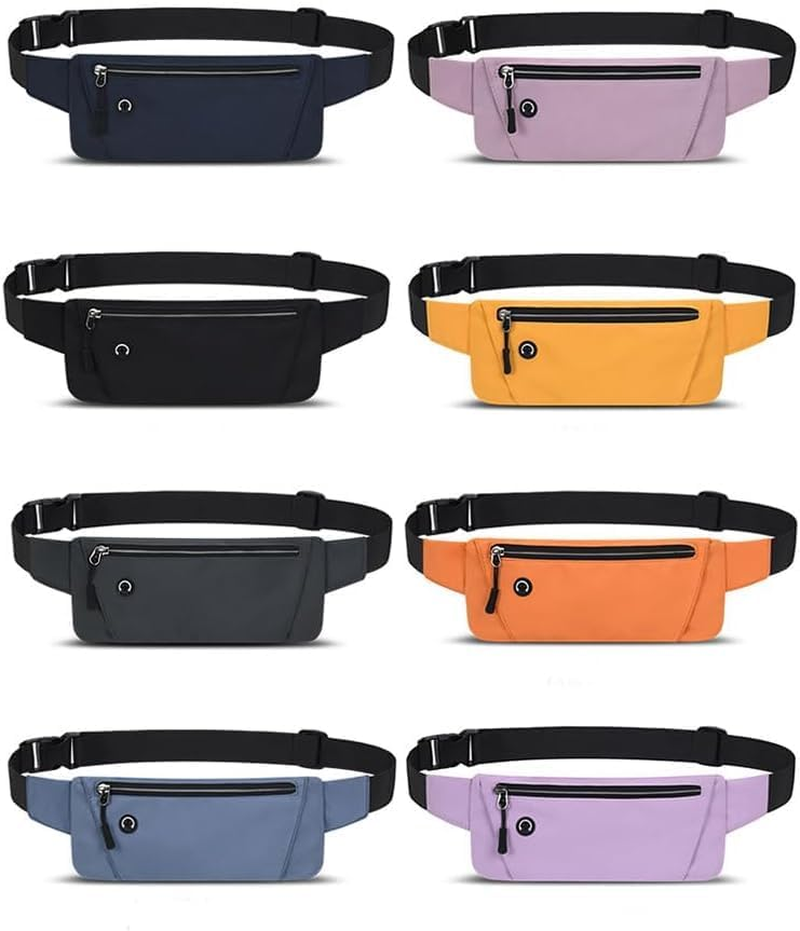 Running Belt Women Men ，Fanny Pack for Men & Women,Waterproof Waist Packs with Adjustable Belt,Crossbody Bags Bum Bag for Running Hiking Travel Workout Adjustable Strap, Waist Pack (Purple, One Size)