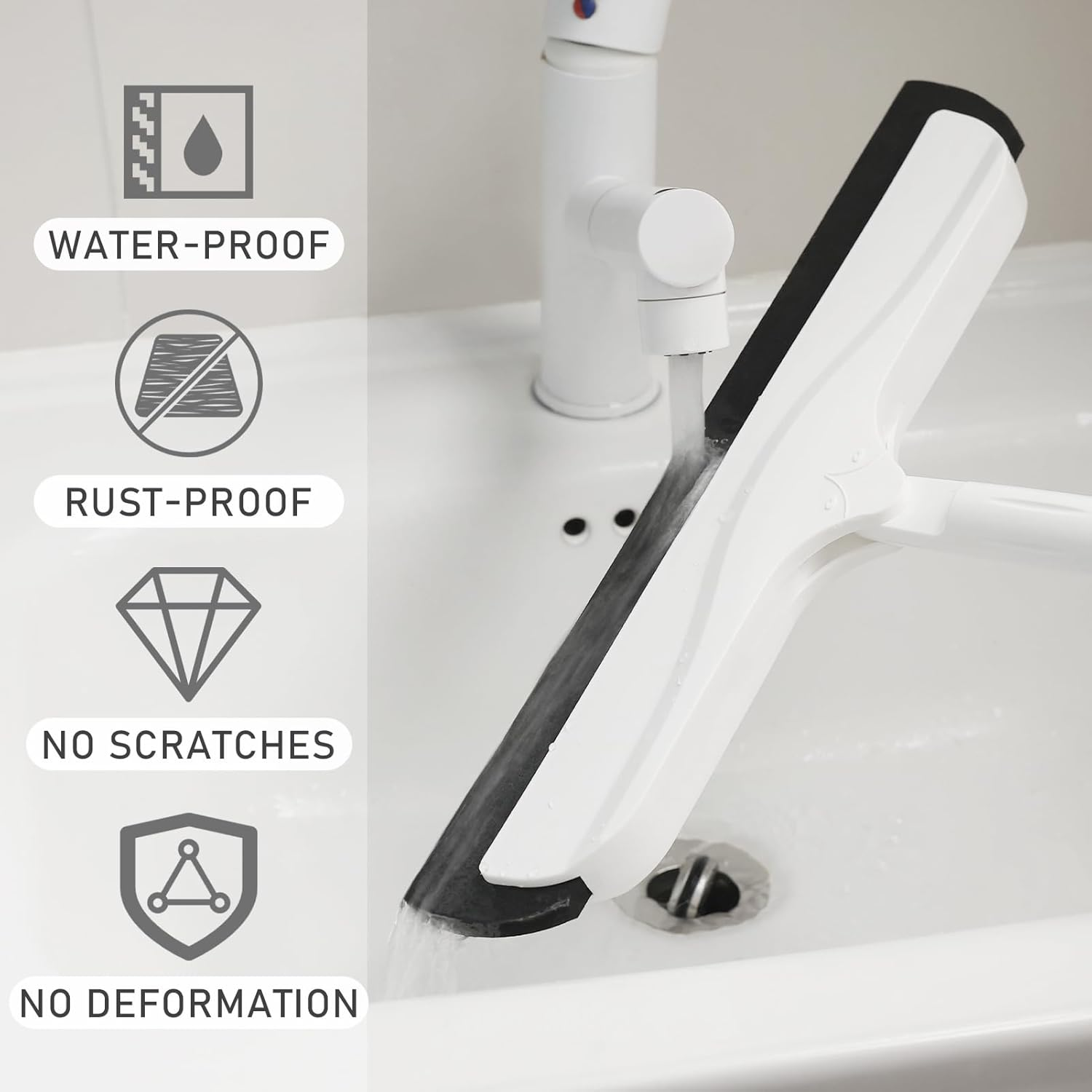 Mitclear Floor Squeegee with Adjustable Handle(50In), Foam Squeegee for Wet Room, Floor Water Cleaning Wiper for Bathroom Shower Kitchen Pet Hair