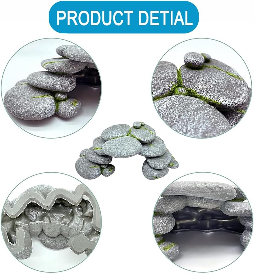 Fish Tank Decorations, Home Tank Accessories, Large Mushroom Rock Cave Ornaments for Fish Hiding and Resting, Reptile House Shelter Decor image number 6