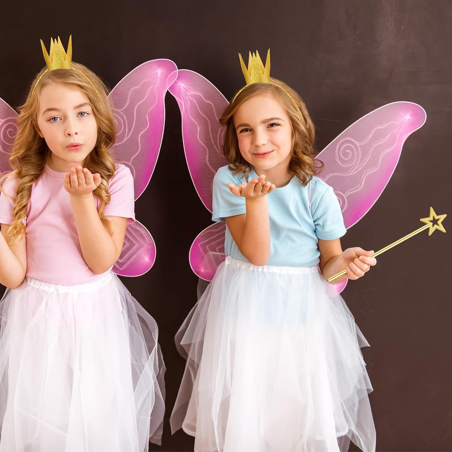 ZCYSRLQIN Gold Star Wand Fairy Wand and Gold Birthday Crown image number 4