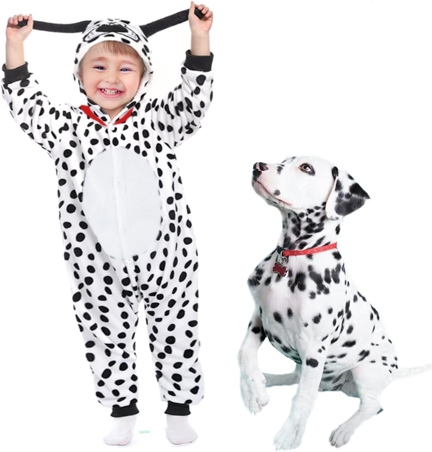 Dalmation Costume Baby Boy'S Girl'S Animal Bodysuit Baby Boy Girl Halloween Costume image number 6