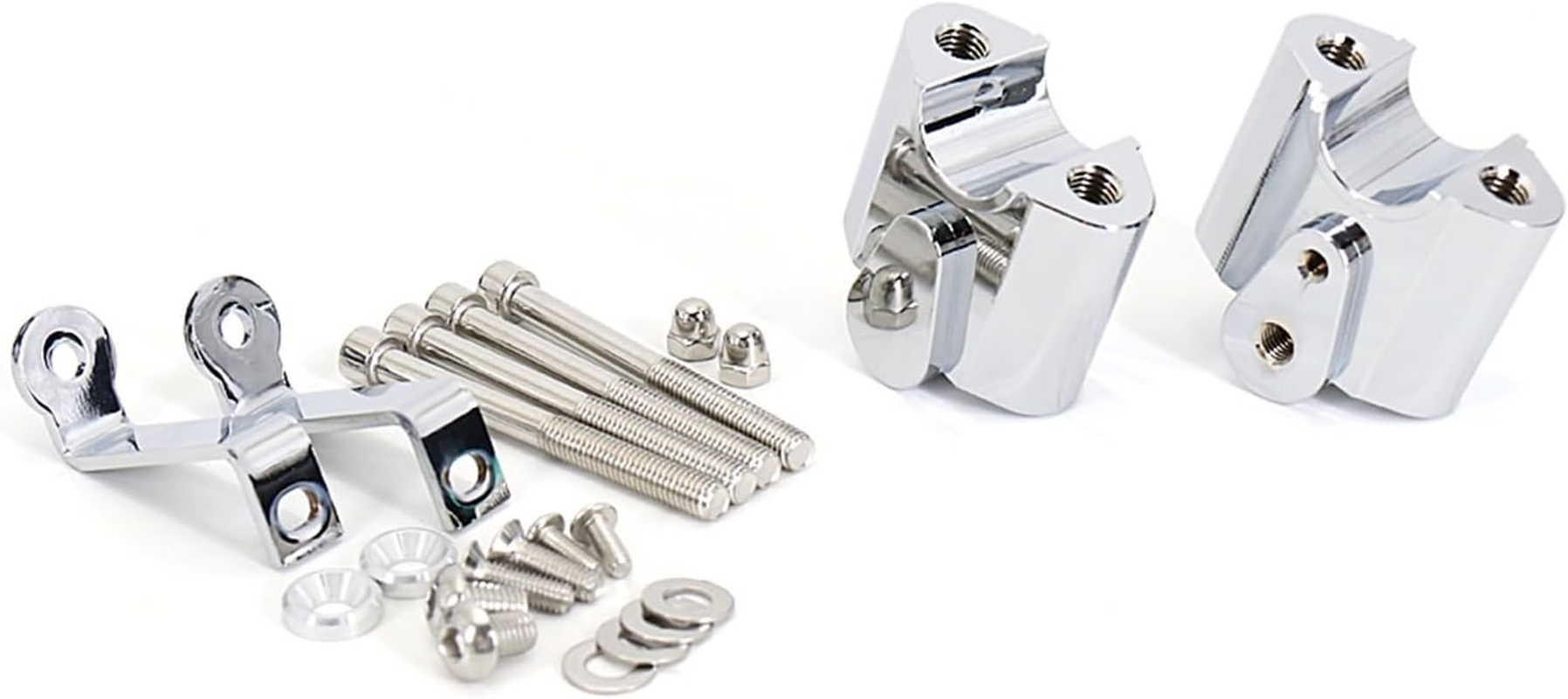 Handlebar Parts Decoration Classic Aluminum Motorcycle Accessories Handlebar Riser Handlebar Clamp Adapter for R18 Handle Bar Risers image number 5