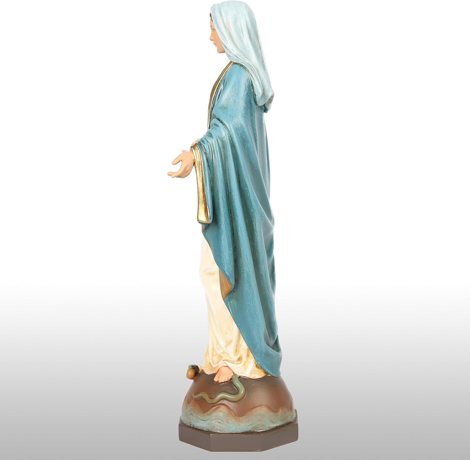 BC Catholic Our Lady of Grace Statue, Holy Mother Virgin Mary Figure, Religious Gfit of Home Decor, 7 Inch H, Hand Painted by Buildclassic (Elegant)