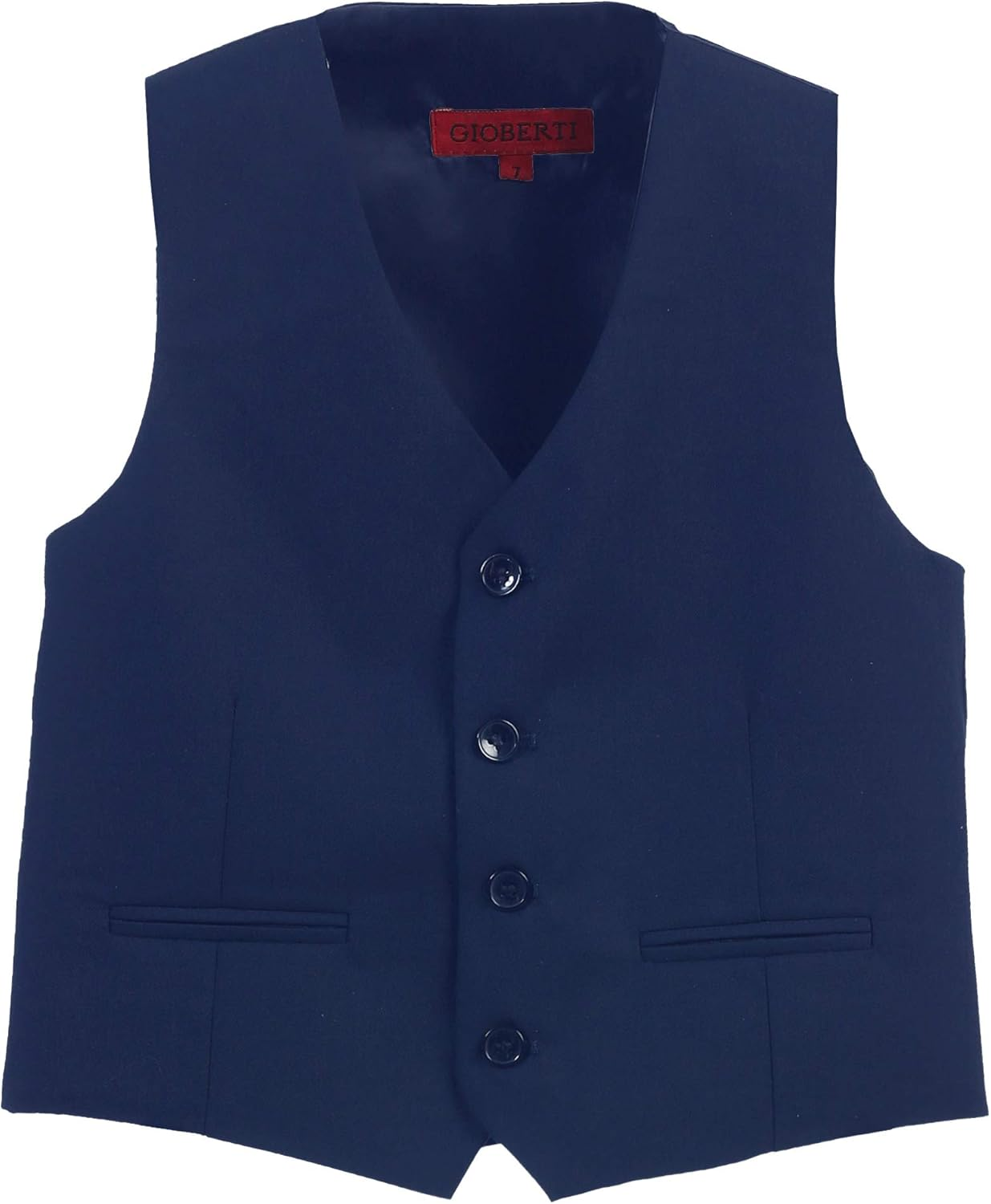 Gioberti 2 Piece Kids Boys Dark Royal Blue Vest and Pants Formal Set 6 image number 2