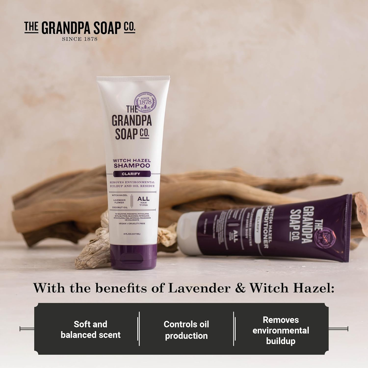 The Grandpa Soap Co. - Clarify Shampoo Witch Hazel - 8 Fl. Oz.