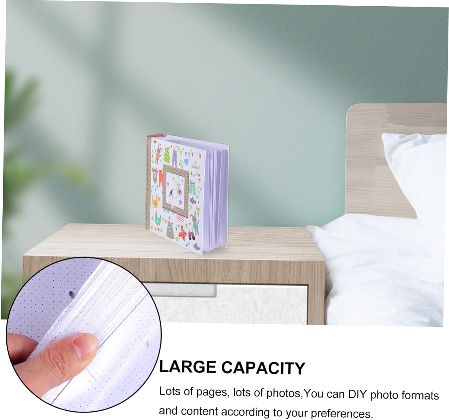 1Pc Cartoon Album Photo Album Book Large Cute Large Capacity Photo Book Picture Collector Paper Khaki image number 5