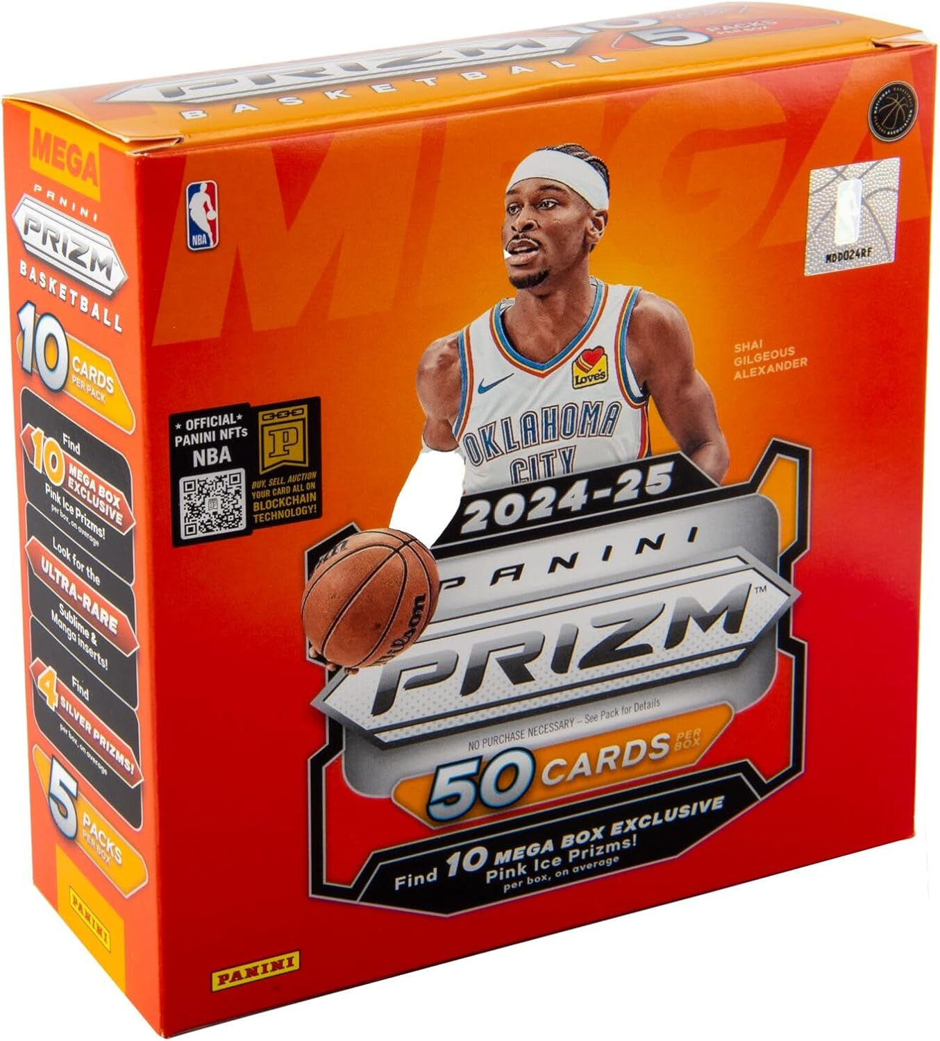 2024-25 Panini NBA Prizm Basketball Trading Cards Mega Box image number 1