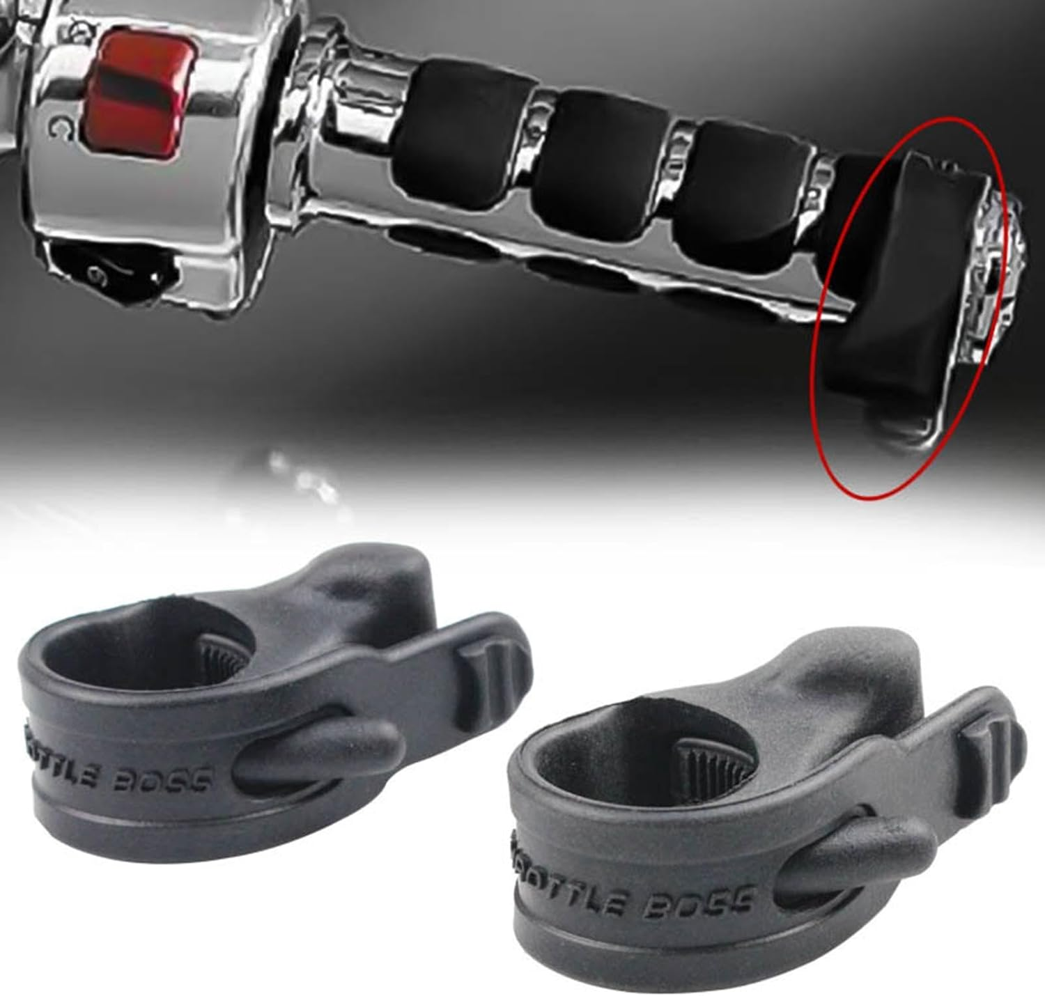 1/2Pc Motorcycle Throttle Assist - Lock Assist Clamp, Control Throttle Lock Kits, Motorcycles Assist Holder Accelerator | Motorcycle Assist Rest Accelerator for Motorcycles Bicycles Electric - 1Pc image number 2