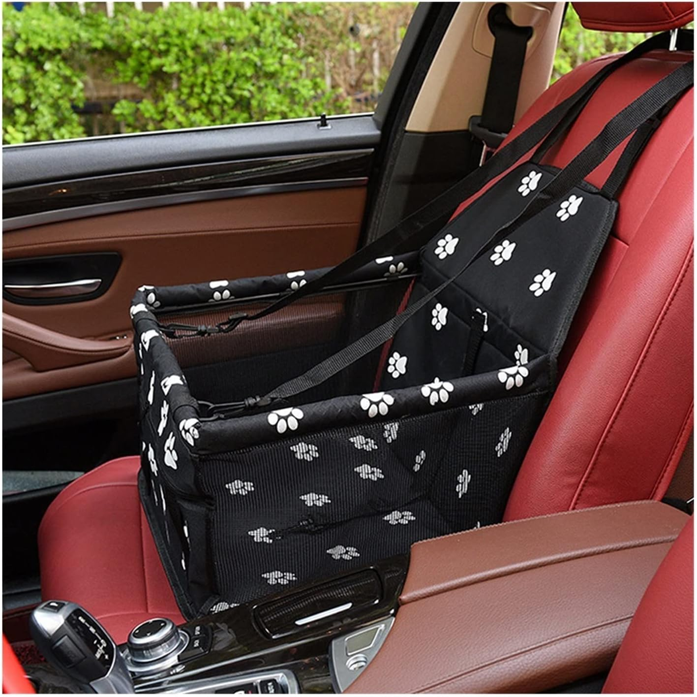 Dog Car Seat Cover Pet Dog Carrier Car Seat Cover Cushion Carry Dog Bag Car Travel Folding Hammock Dog Hammock(Size:Blue) image number 5