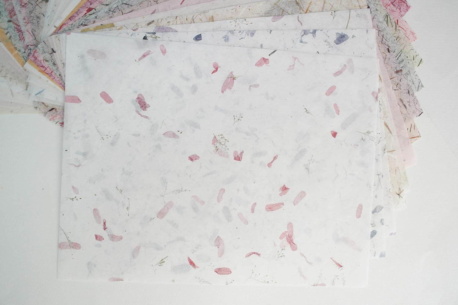 50 Sheets 8.5 X11In Mulberry Paper Art Collage Tissue Invitation Card Making Notebook Journal Memo Note Scrapbook Cardstock Paint Stamping Natural. image number 3