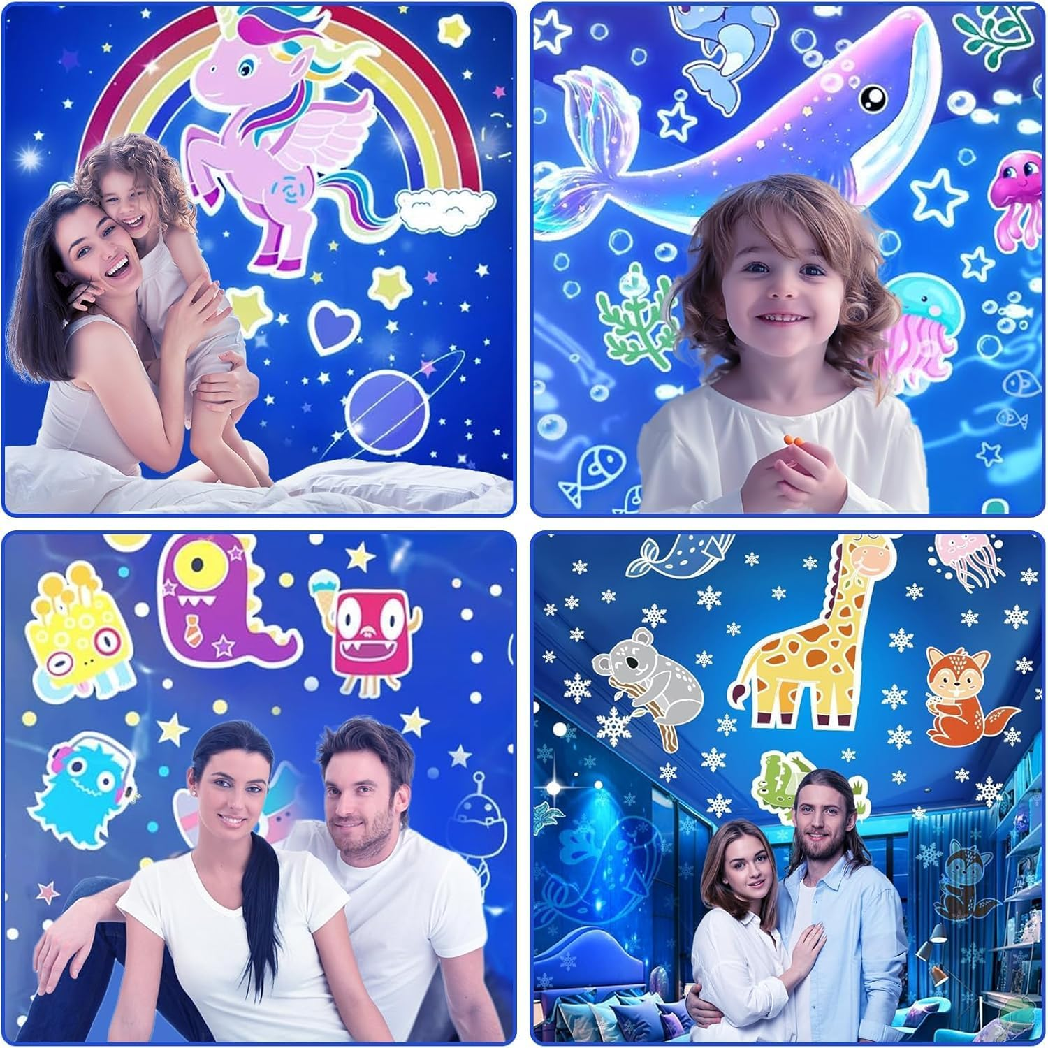 Kids Star Night Light Projector &ndash; 21 Slide Themes with 360&deg; Rotation & Modes Crown-Shaped Galaxy Light for Boys & Girls Birthday, Christmas, Easter& Room Decor (21 Lighting Effects) image number 1