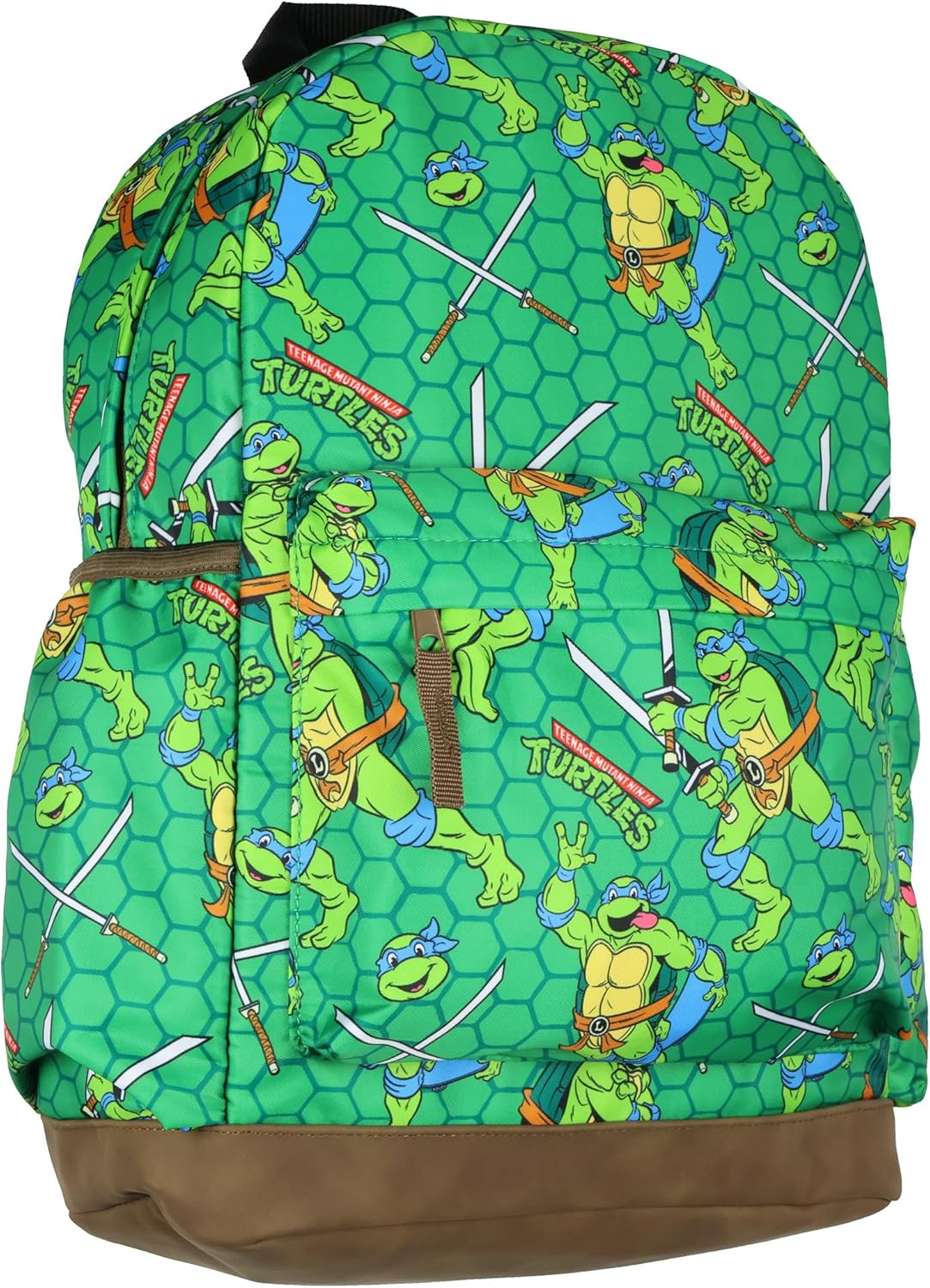 TMNT Backpack Nickelodeon Teenage Mutant Ninja Turtles Mayhem Character Kids School Bookbag, Orange, One Size, Classic