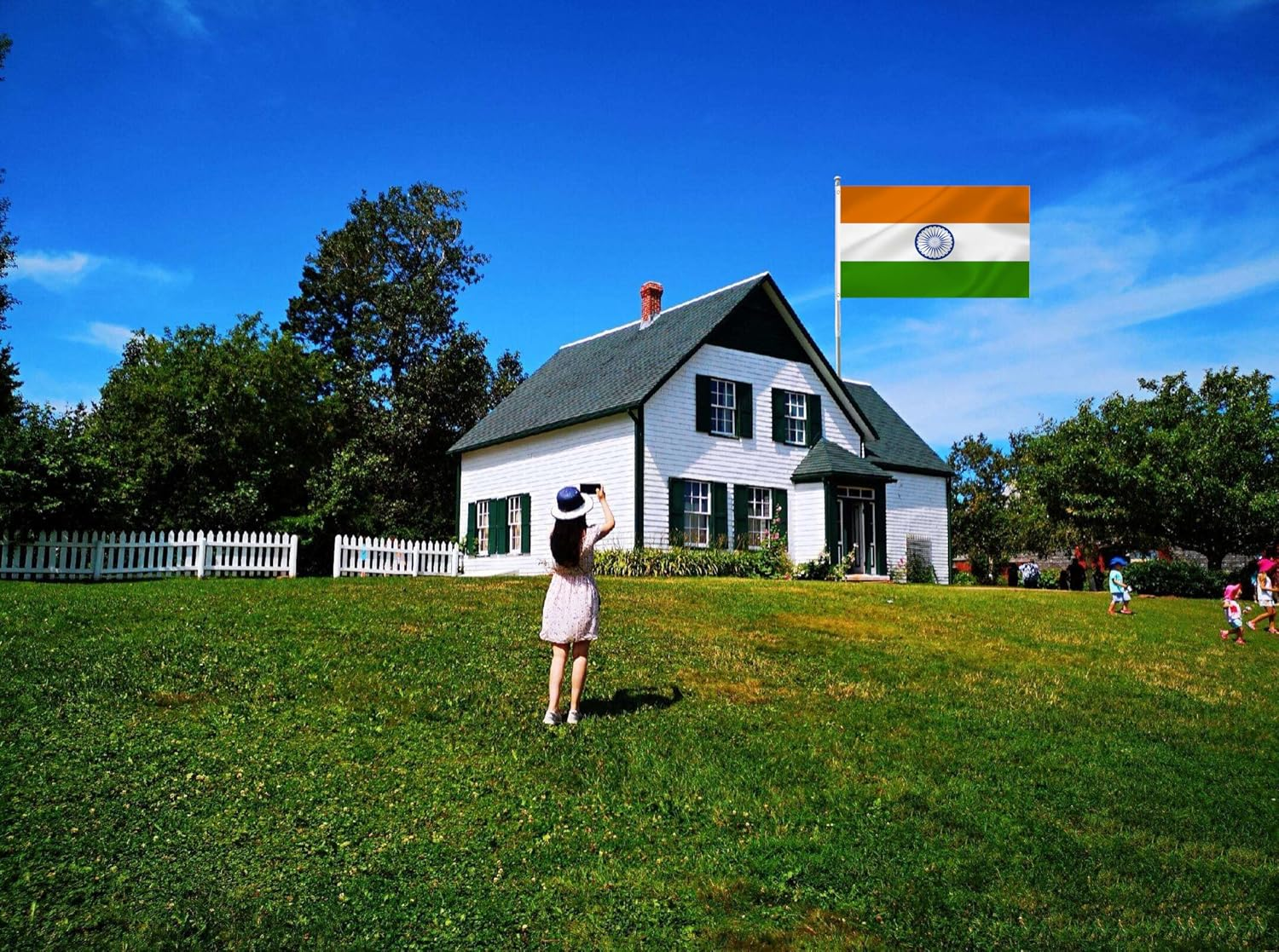 LARGE Hindi Indian Flag, 3X5Ft India Flags Banner for Indoor Outdoor Decoration of Canada Yards.Parade or Express Mood image number 1