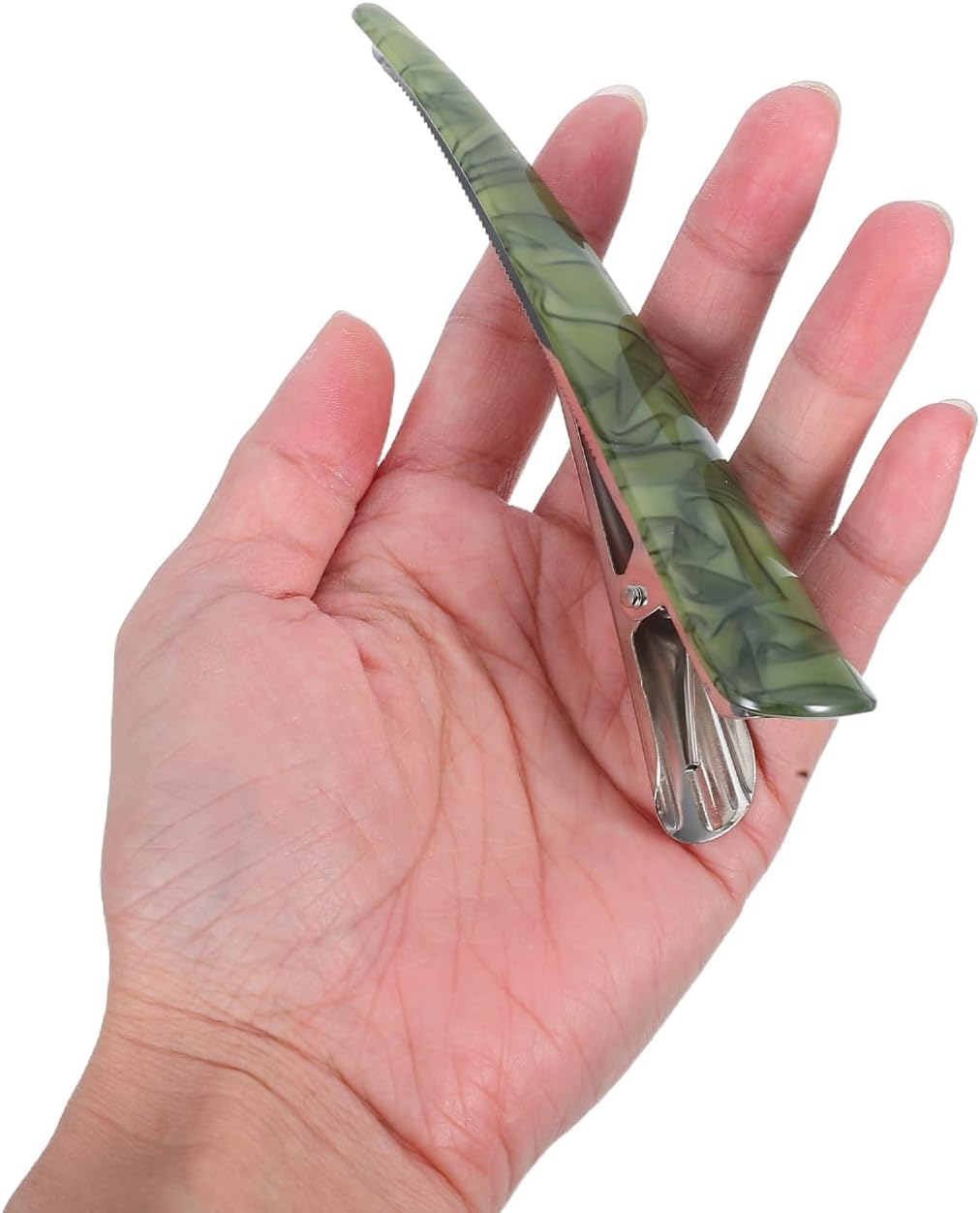 6Pcs Hair Clips Strong Feather Hair Clip Acrylic Hair Clips (Assorted Colour 2) image number 1