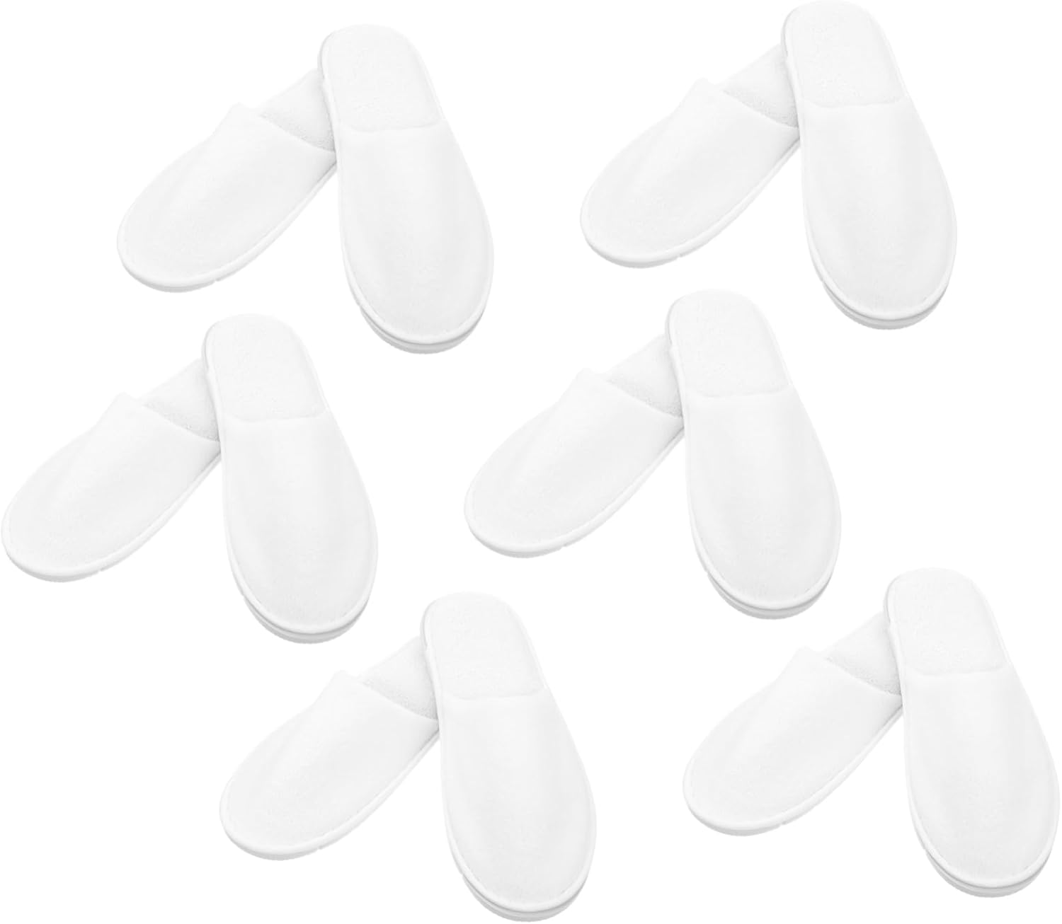 6Pairs Disposable Slippers Lightweight Indoor Coral Slippers Home Guest Unisex image number 1