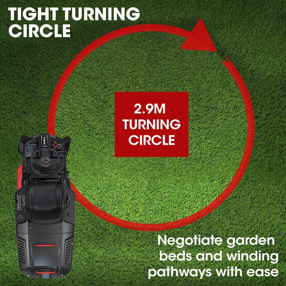 Baumr-Ag 24" Ride on Lawn Mower, Lithium Electric Start System, 6HP 224Cc, 5 Cut Heights, Catcher and Mulch Kit image number 4