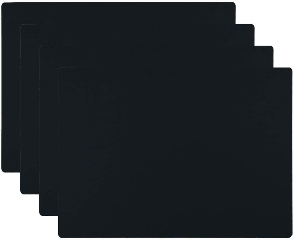 Homedo Waterproof Silicone Placemats, Non-Stick Baking Mat, Non-Slip Dining Table Mat for Kids/Baby/Children, Heat Resistant Insulation Countertop Protector Pads (Clear, 40X30Cm-4Pack)