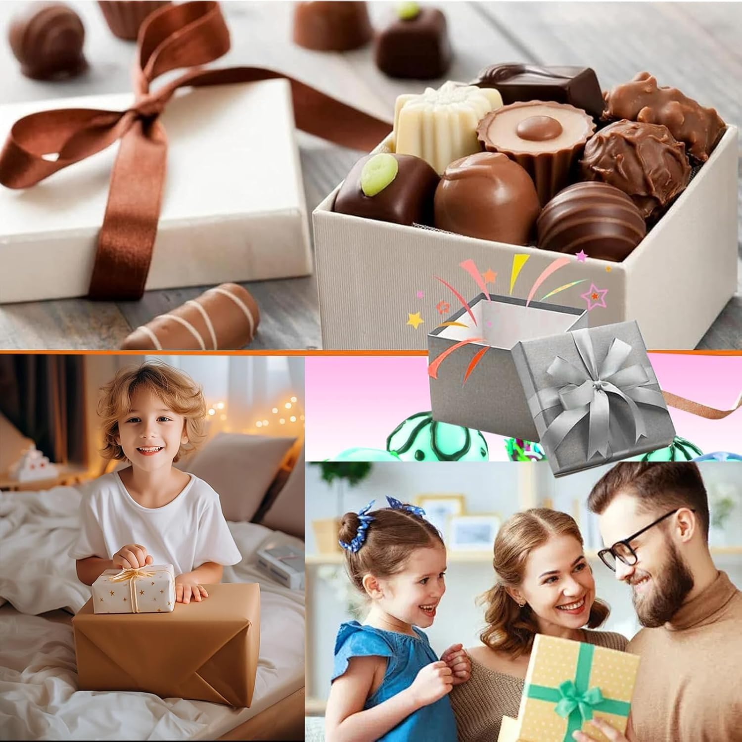 Wzenclave 300 Pcs Cake Pop Sticks and Wrappers Kit, 6-Inch Paper Lollipop Sticks, Clear Candy Treat Bags Parcel, Color Twist Ties for Cakepop, Lollipop, Hard Candy, Suckers and Chocolate(8 * 12Cm) image number 3