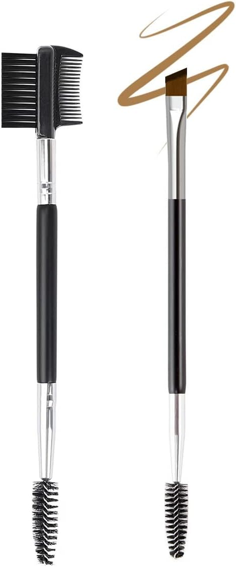 Eyelash Curlers Eyebrow Brush Kit for Women W Lash Curler, Eyelash Comb Seperator, Mascara Brushes, Eyelash Extension Tweezers, Angled Eyebrow Brush and Comb, 10 Silicone Refills Pads for Lash & Brow image number 6