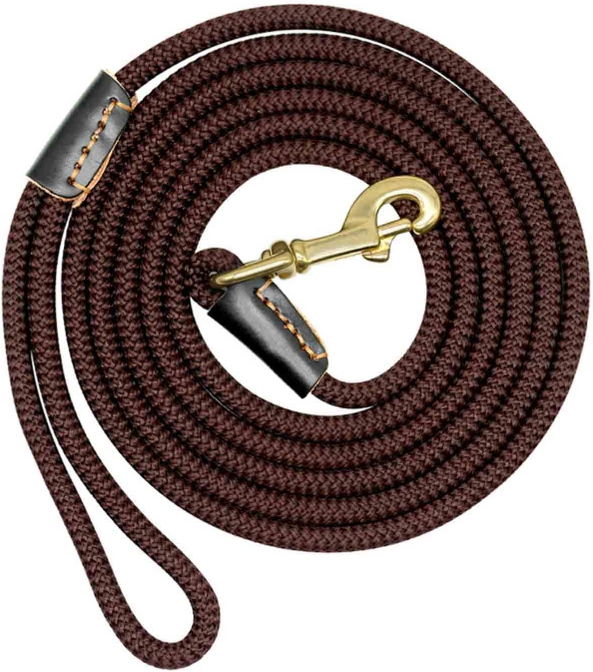 Rope Harnesses Dog Lead Dog Leads for Large Dogs for Medium Dogs Dog Leash Hook Long for Small Dogs Buckle Drawstring Hook and Loop Load Bearing Wear Resistant Nylon (Brown,10M)