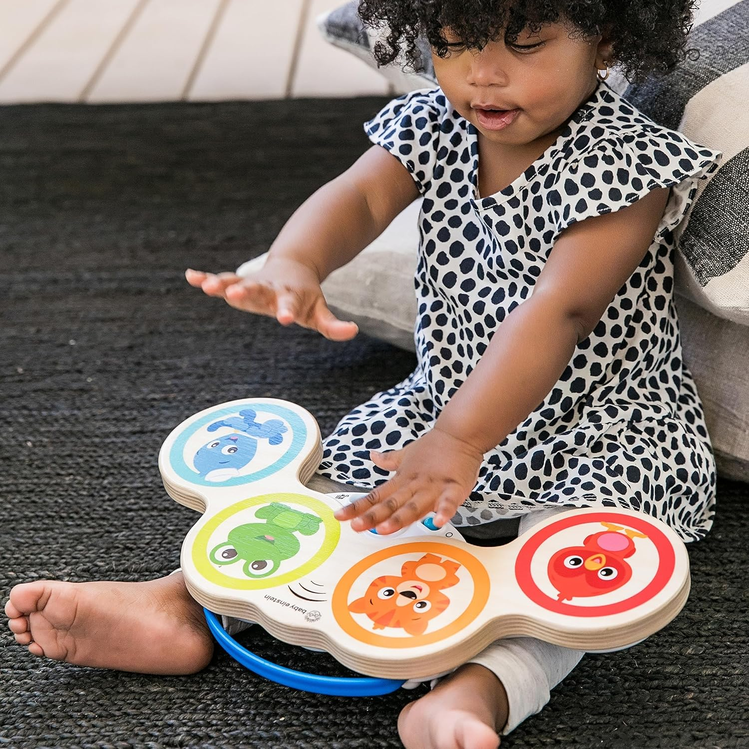 Baby Einstein Magic Touch Drums Wooden Musical Toy, Multi, 920G image number 3