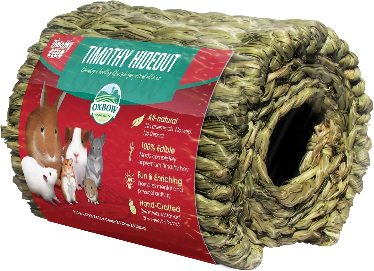 Oxbow Animal Health Timothy Club Timothy Hideout, 6" X 5" X 5" image number 3