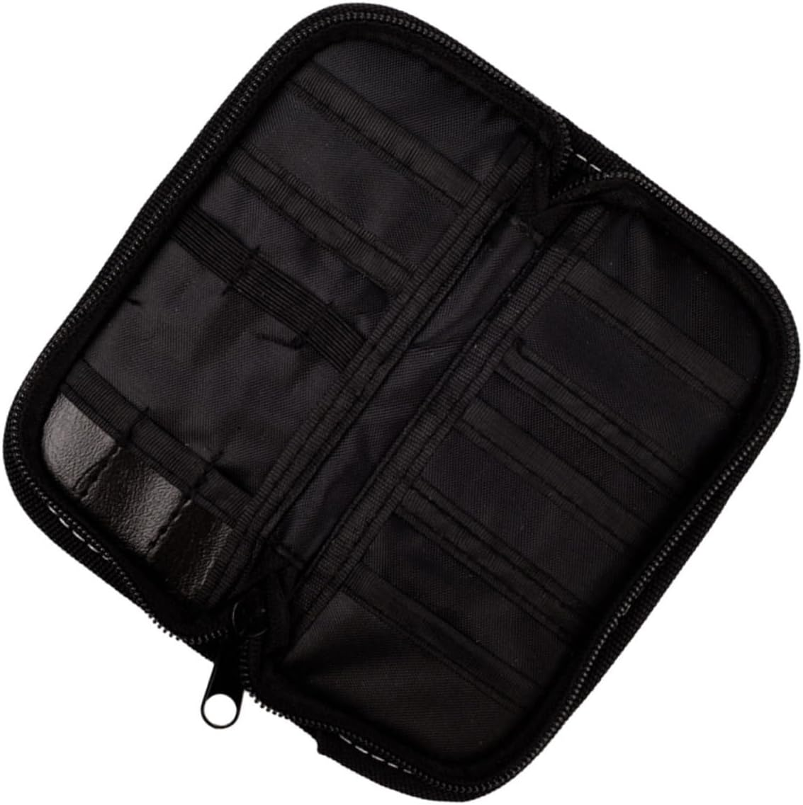 MUSISALY Entertainment Darts Wallet Multi-Grid Darts Case Zippered Pouch Black Portable Storage Organizer Travel Use image number 5