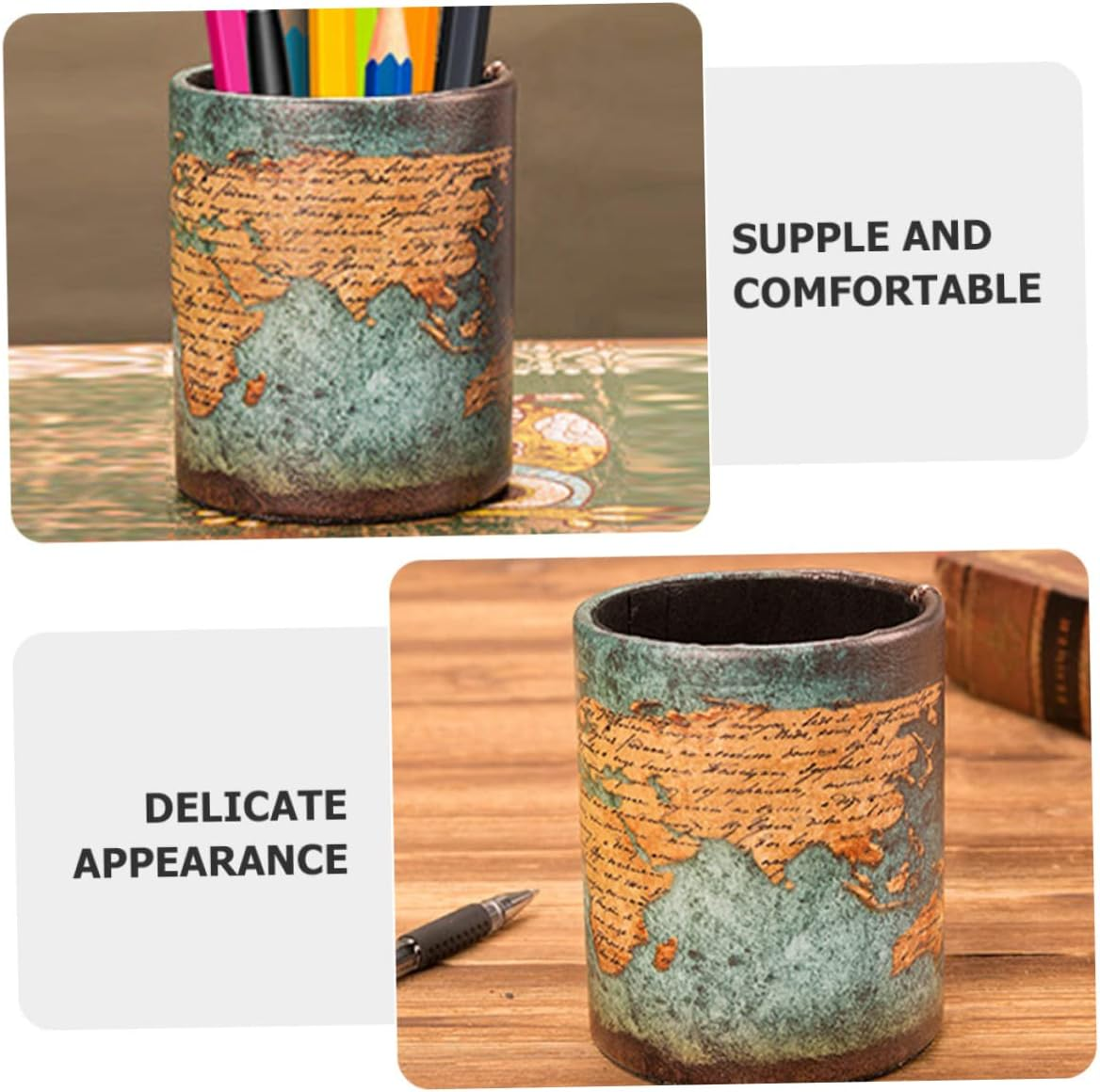 Veemoon Desk Pen Holder Pencil Holder Multipurpose Desktop Organizer Office Stationery Storage image number 4