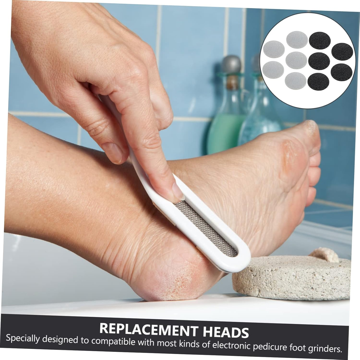 OSOLADY 10Pcs Professional Pedicure Grinding Head Replacement for Foot File Callus Remove image number 5