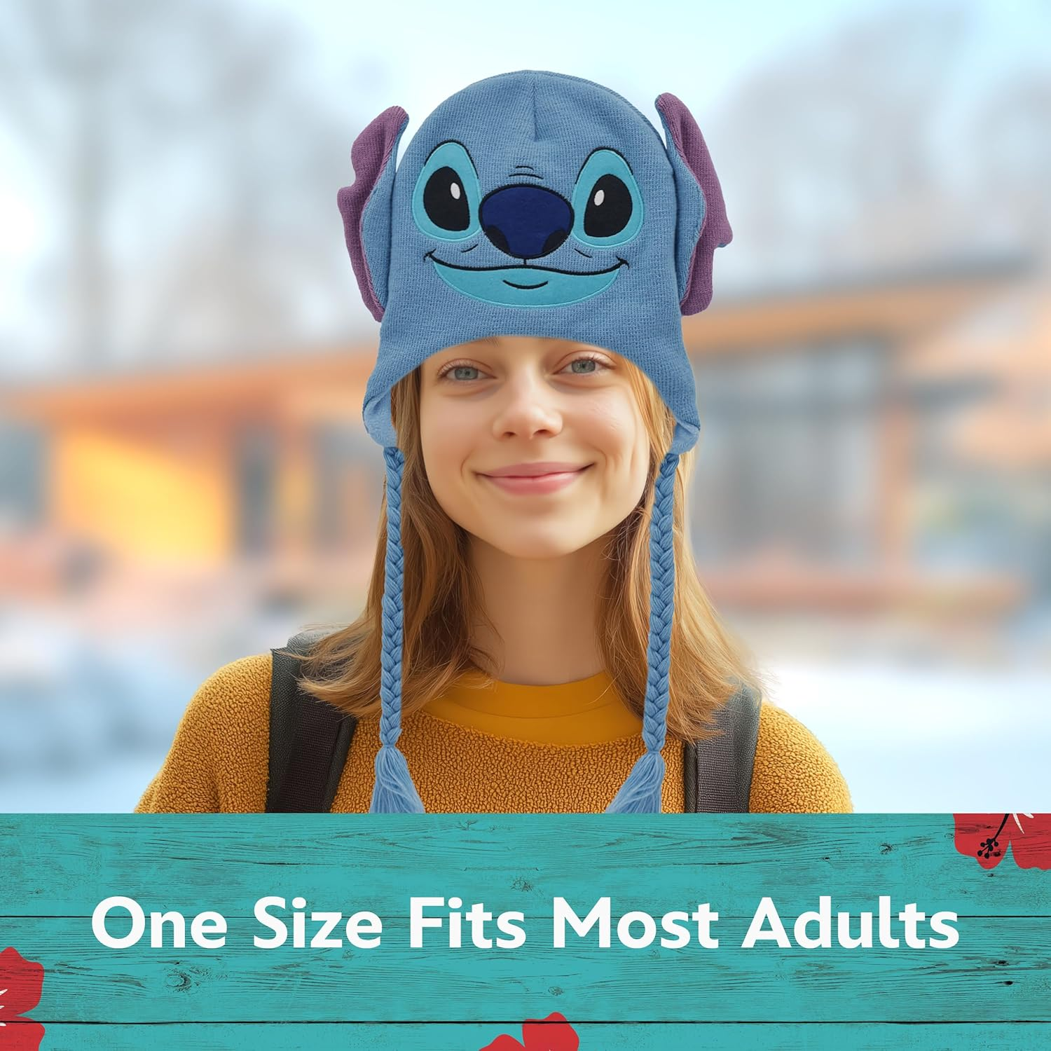 Concept One Disney Lilo and Stitch Winter Beanie Hat Knitted Stocking Cap image number 4