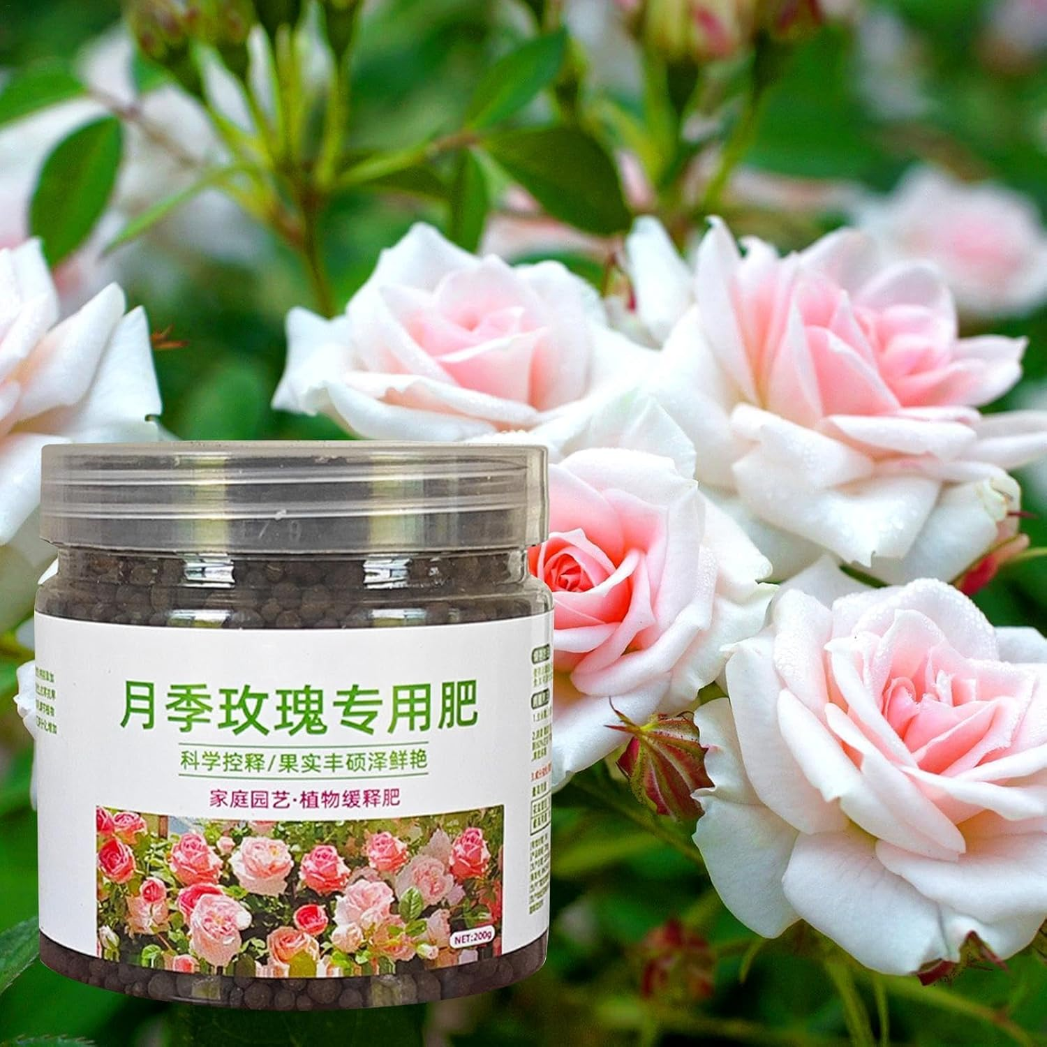 Fertilizer for Roses, 200G Balanced Nutritional Scientifical Formula Fertilizer, Coating Technology Professional Gardening Tools, Fertilizer Supplies for Garden image number 6