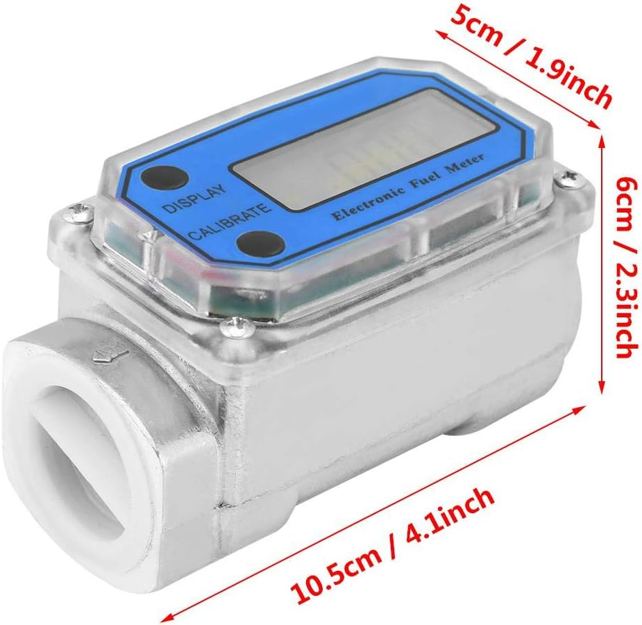 Fuel Flow Meter Digital Turbine Flow Meter Turbine Flow Meter Turbine Flow Meter Flow Meter(Blue LLW-25) image number 3