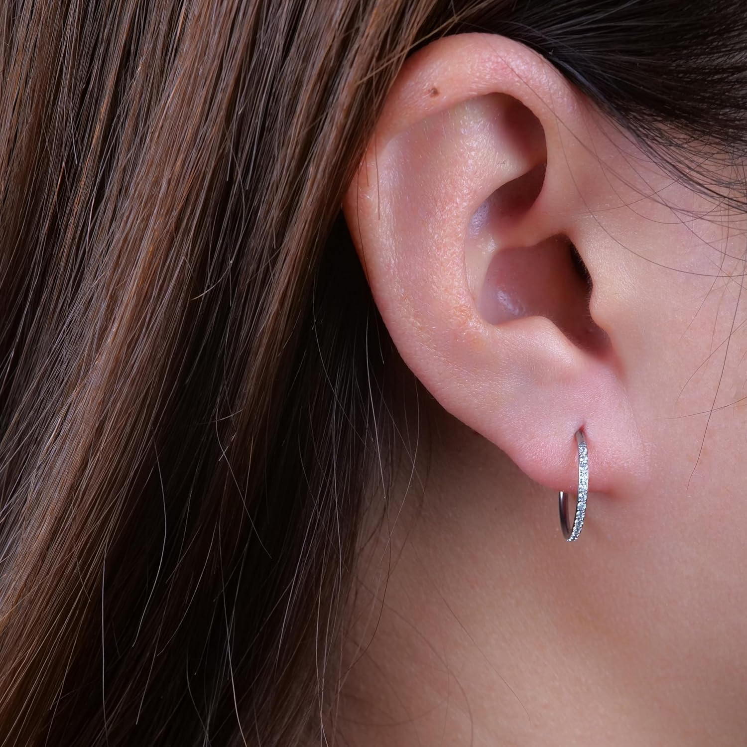 Limerencia G23 Titanium Slim Huggie Hoop Earrings, Hypoallergenic F136 Implant Grade Pure Titanium for Girls Sensitive Ears image number 1