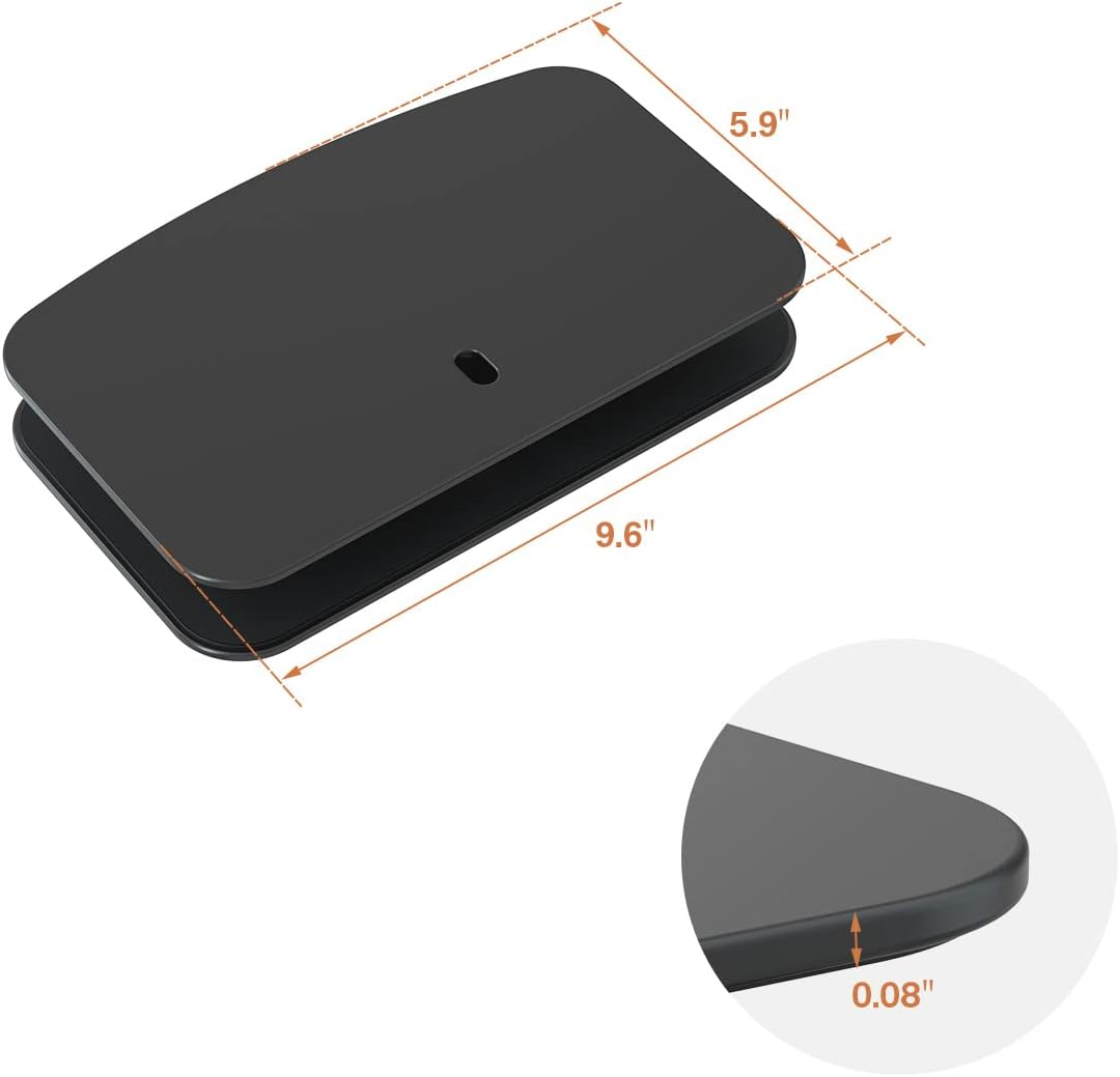 Hemudu Monitor Mount Reinforcement Plate for Thin, Glass and Other Fragile Tabletop, Universal Steel Bracket Plate Fits Most Monitor Stand C Clamp Installation HD05B-001 image number 4