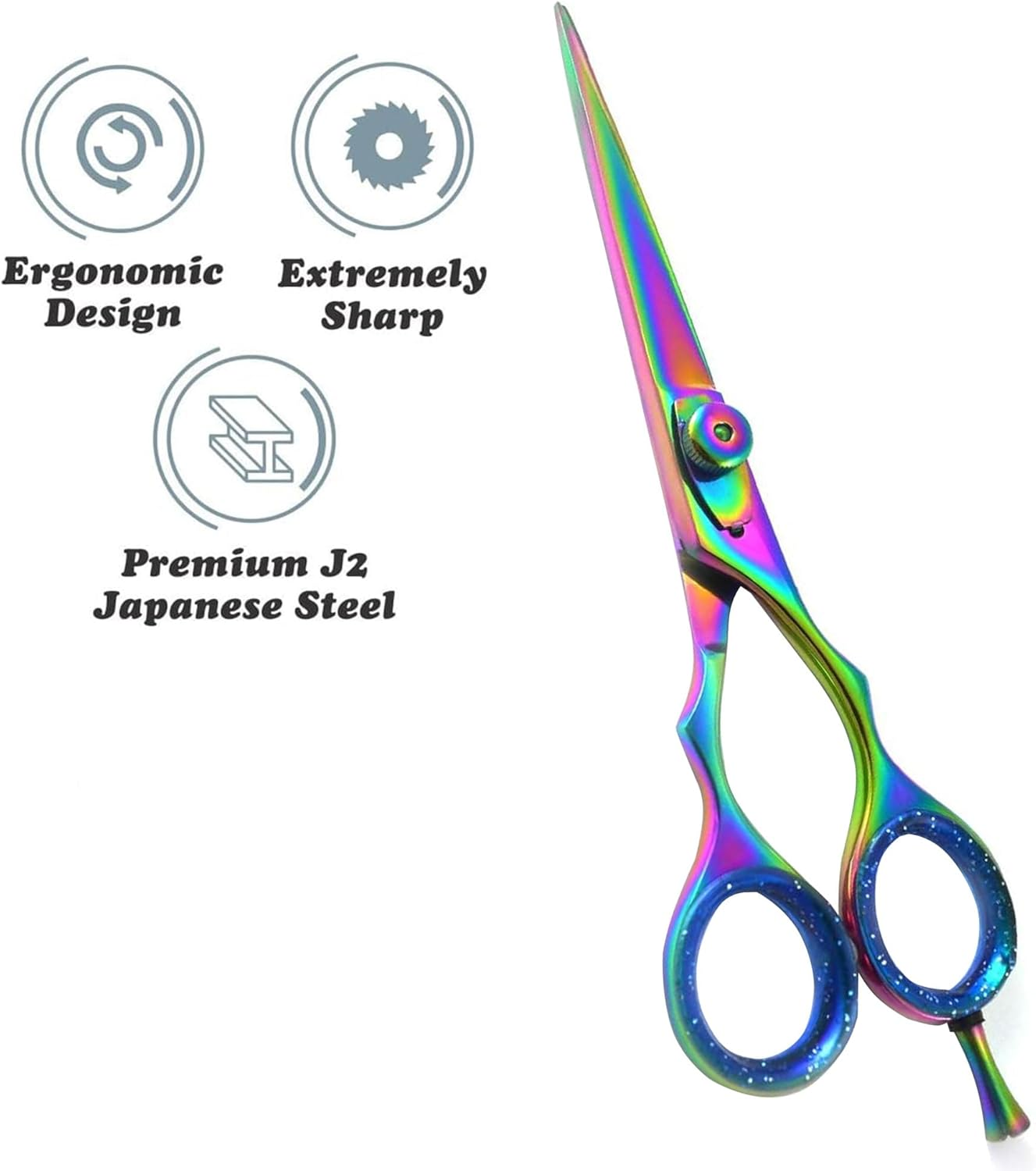Barber Hair Cutting Scissor Hairdressing Scissors Razor Cut Edges Stainless Steel Hair Cutting Shears - for Salon Barbers and for Personal Use (6.5") image number 5