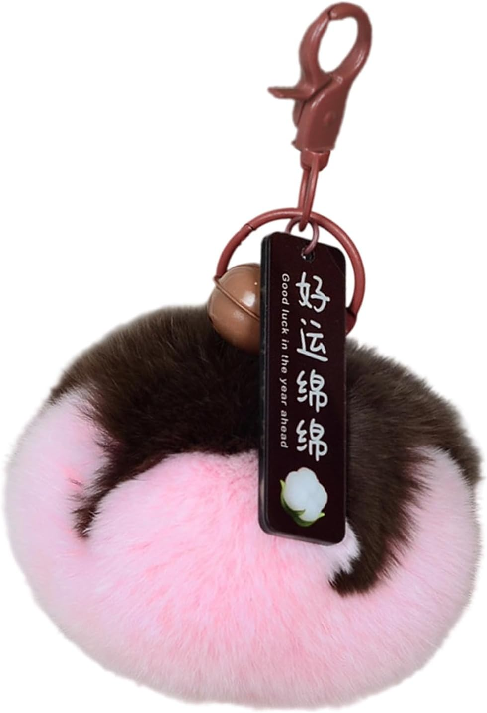 [Xinsheinelry] 2. Ultra Soft Simulated Hair Key Ring Lightweight Design Bag Decoration for Metal Clasp for Premium Keychain Outdoor and Gift - Color 3 image number 5