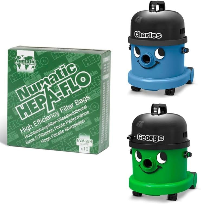 Charles George Henry XL Vacuum Bags NVM-2BH Hepaflo Dust Bags 10 Pack 604016 - Numatic image number 3