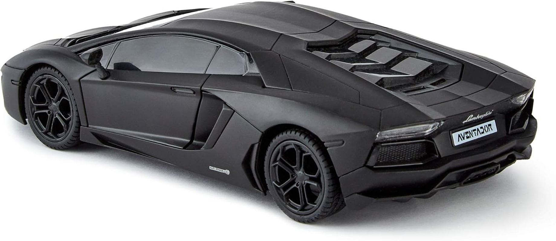 Lamborghini Aventador Official Licensed Remote Control Car with Working Lights, Radio Controlled on Road RC Car 1:24 Scale, 2.4Ghz Matte Black, Great Toys for Boys and Girls image number 1