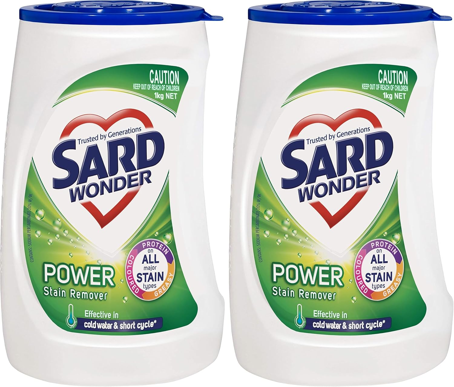 Sard Power, Stain Remover Powder, Antibacterial Soaker, In-Wash Booster, 1Kg (Pack of 2) image number 5