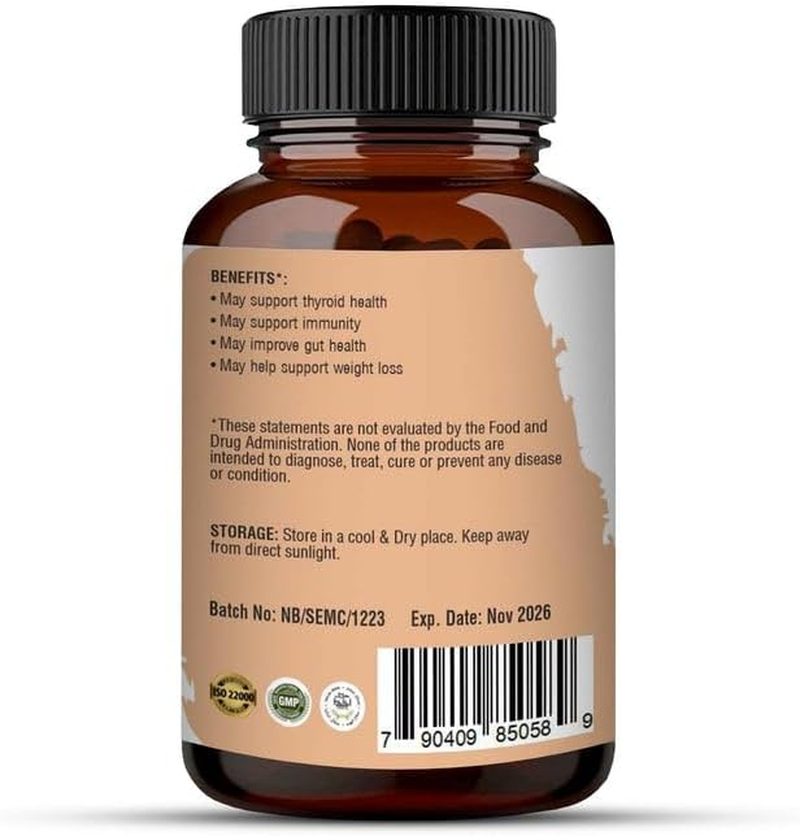 Nature'S Basket Sea Moss (Chondrus Crispus) 60 Capsules - Marine Wellness Boost image number 1