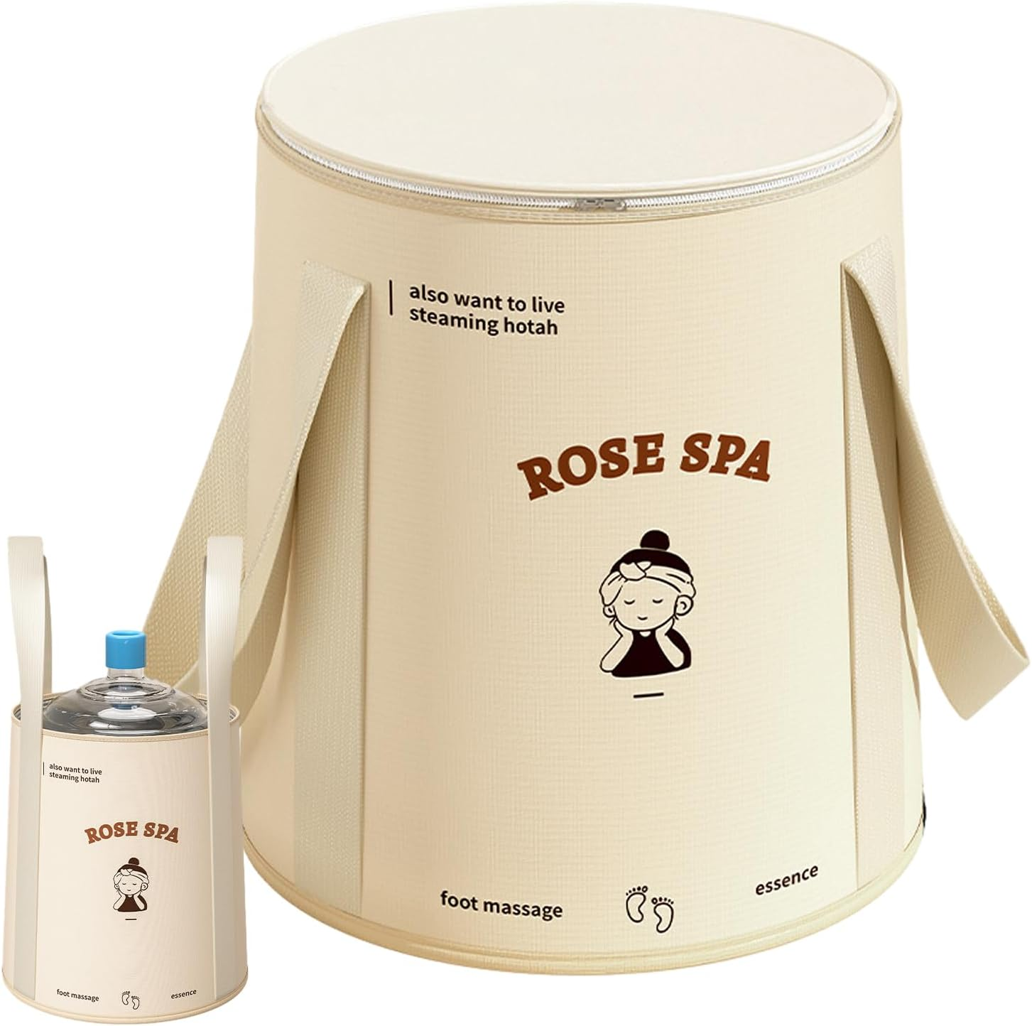 Portable Foot Soaking Bucket,Outdoor Water Container | Leakproof Foldable Durable Large Capacity Universal Collapsible Foot Soaking Basin for Fishing Hiking Spa Travel Borato image number 1