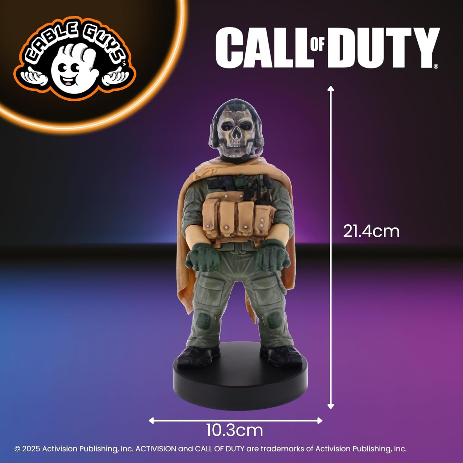 Cable Guys - Call of Duty Warzone Ghost Gaming Accessories Holder & Phone Holder for Most Controller (Xbox, Play Station, Nintendo Switch) & Phone image number 5