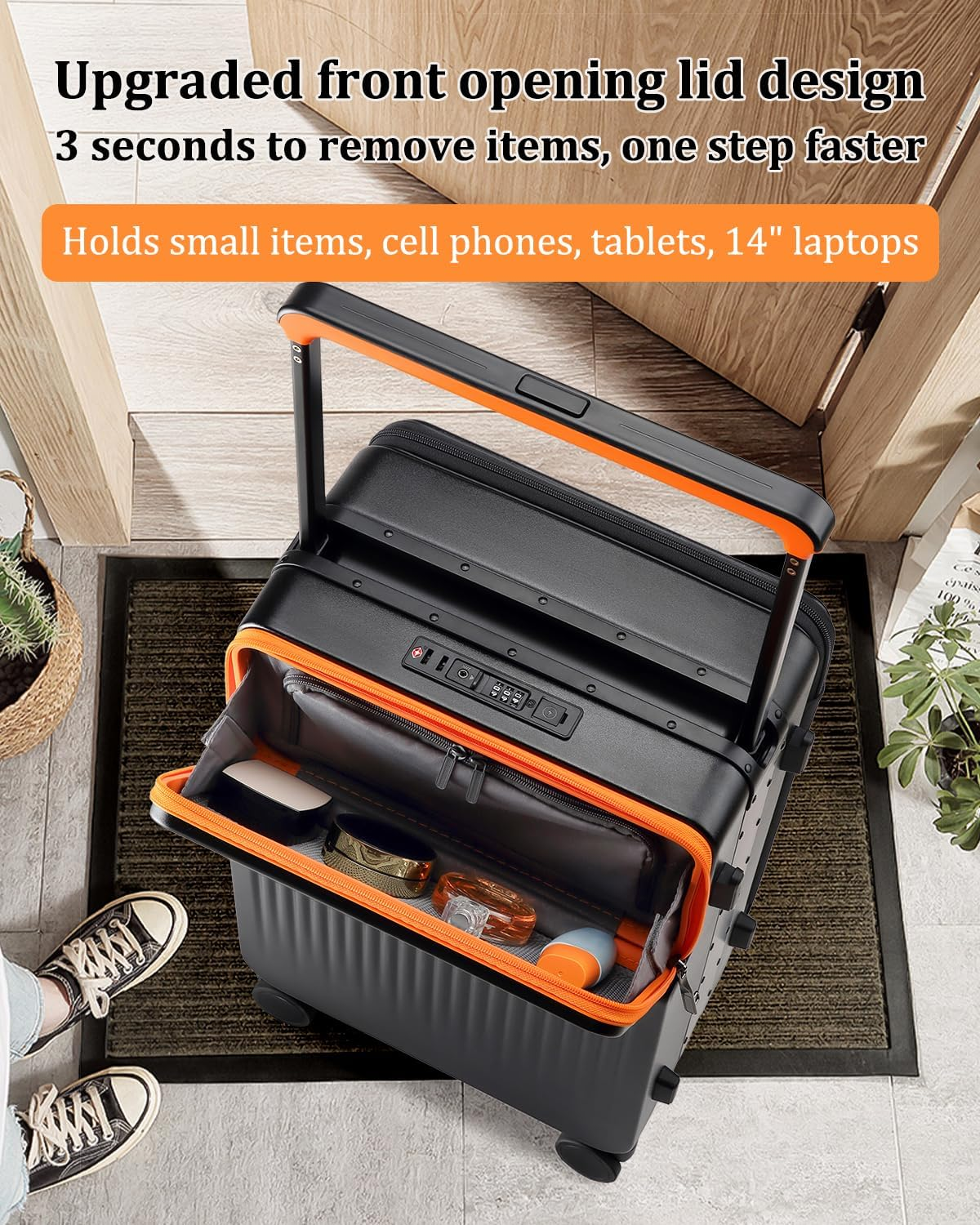 Joyway Carry on Luggage, Green, Carry on Luggage, Carry on Luggage - Green image number 3