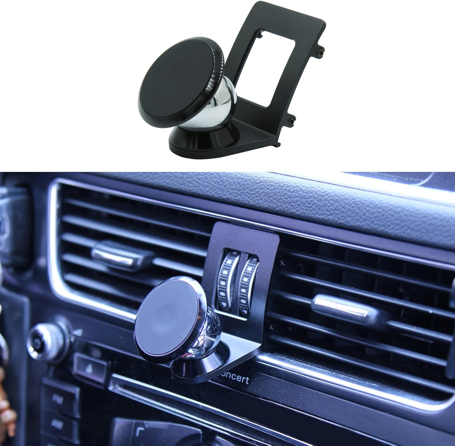 Car Mobile Phone Holder Compatible with Audi Q5 8R and SQ5 Suitable for Smartphone and GPS with Magnetic Mobile Phone Holder 360 Degree Adjustable Viewing (Black) image number 2
