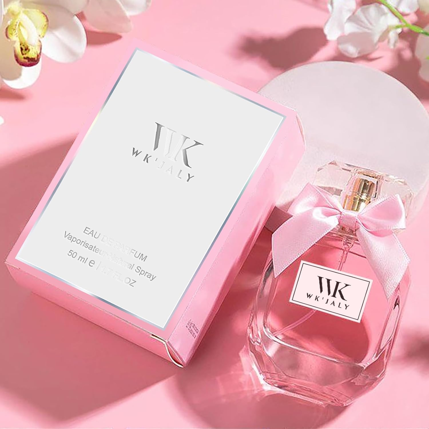 WK JALY Pink Chance Eau De Parfum, Women'S Perfume - Floral & Woody - with Notes of Vanilla, Jasmine, Rose, 50Ml